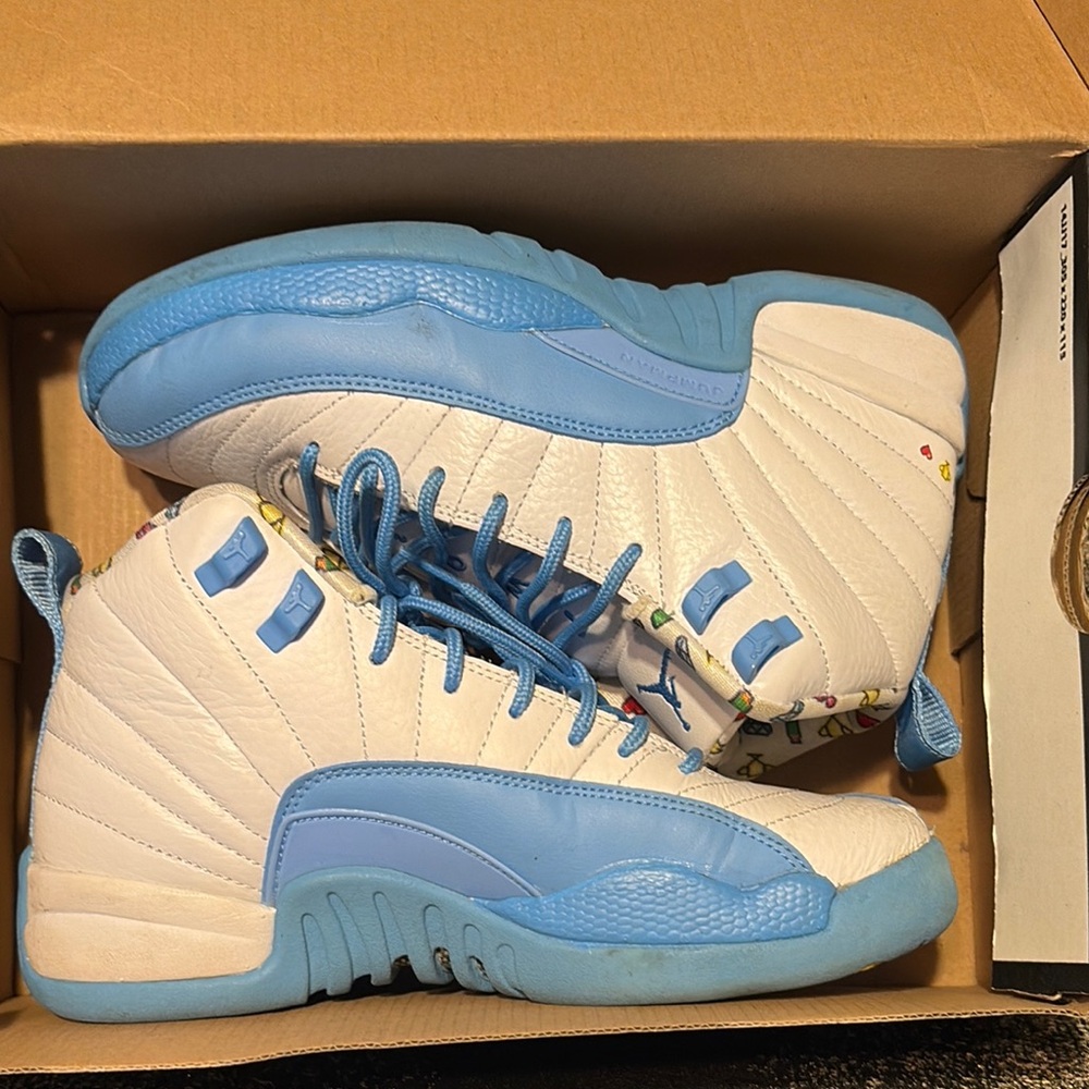 Blue and White Sneakers
